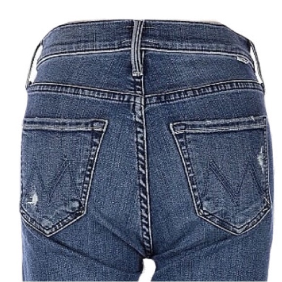 MOTHER Mid Rise Dazzler Ankle Fray Distressed Jeans - Picture 7 of 14